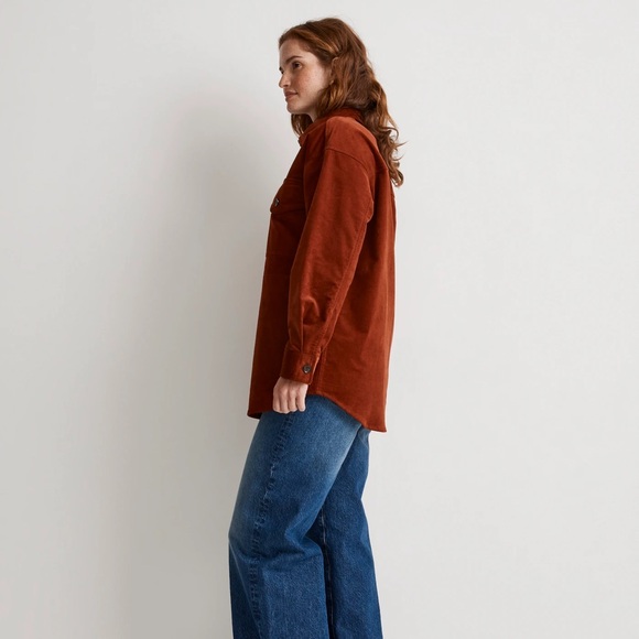 NWT Madewell Corduroy Twill Oversized Shirt-Jacket L - Picture 3 of 5